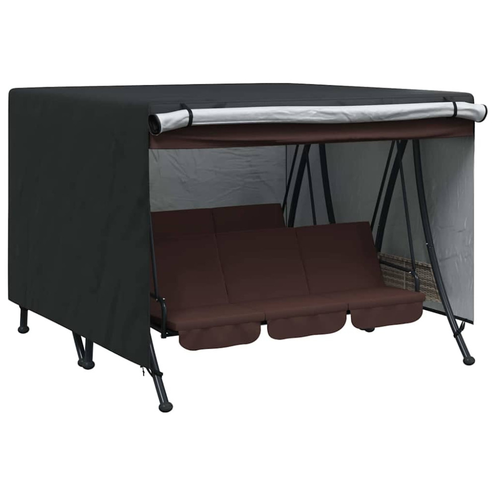 Produktbild för Skydd för utomhusgunga Svart 250 x 250 x 160 cm 420D Oxford Tyg