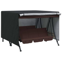 Produktbild för Skydd för utomhusgunga Svart 250 x 250 x 160 cm 420D Oxford Tyg