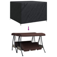 Produktbild för Skydd för utomhusgunga Svart 250 x 250 x 160 cm 600D Oxford Tyg