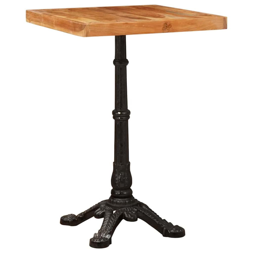 Produktbild för Bistrobord Brun 50 x 50 x 76 cm Massivt Akaciaträ