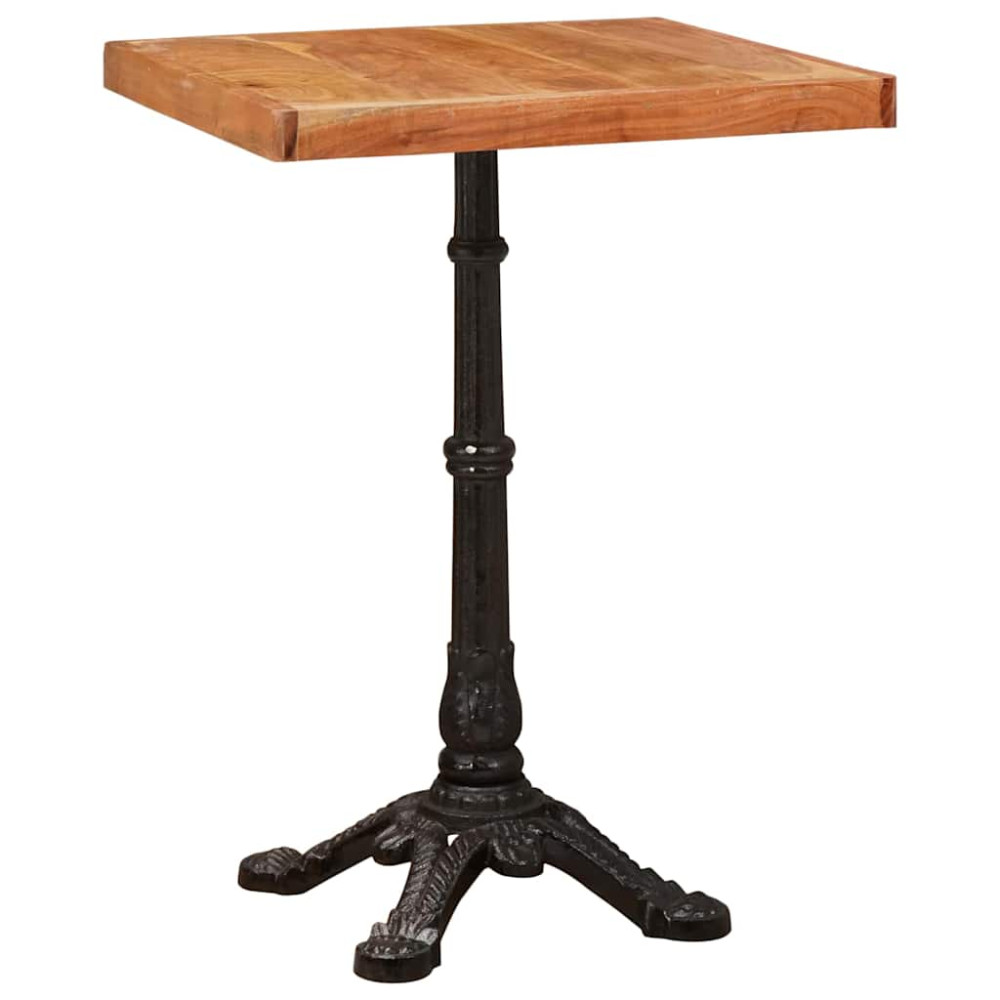 Produktbild för Bistrobord Brun 50 x 50 x 76 cm Massivt Akaciaträ
