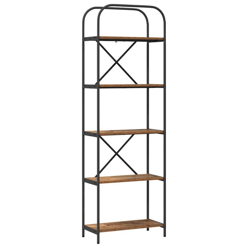Produktbild för Hyllsystem Gammalt trä 60 x 30 x 183 cm Konstruerat trä