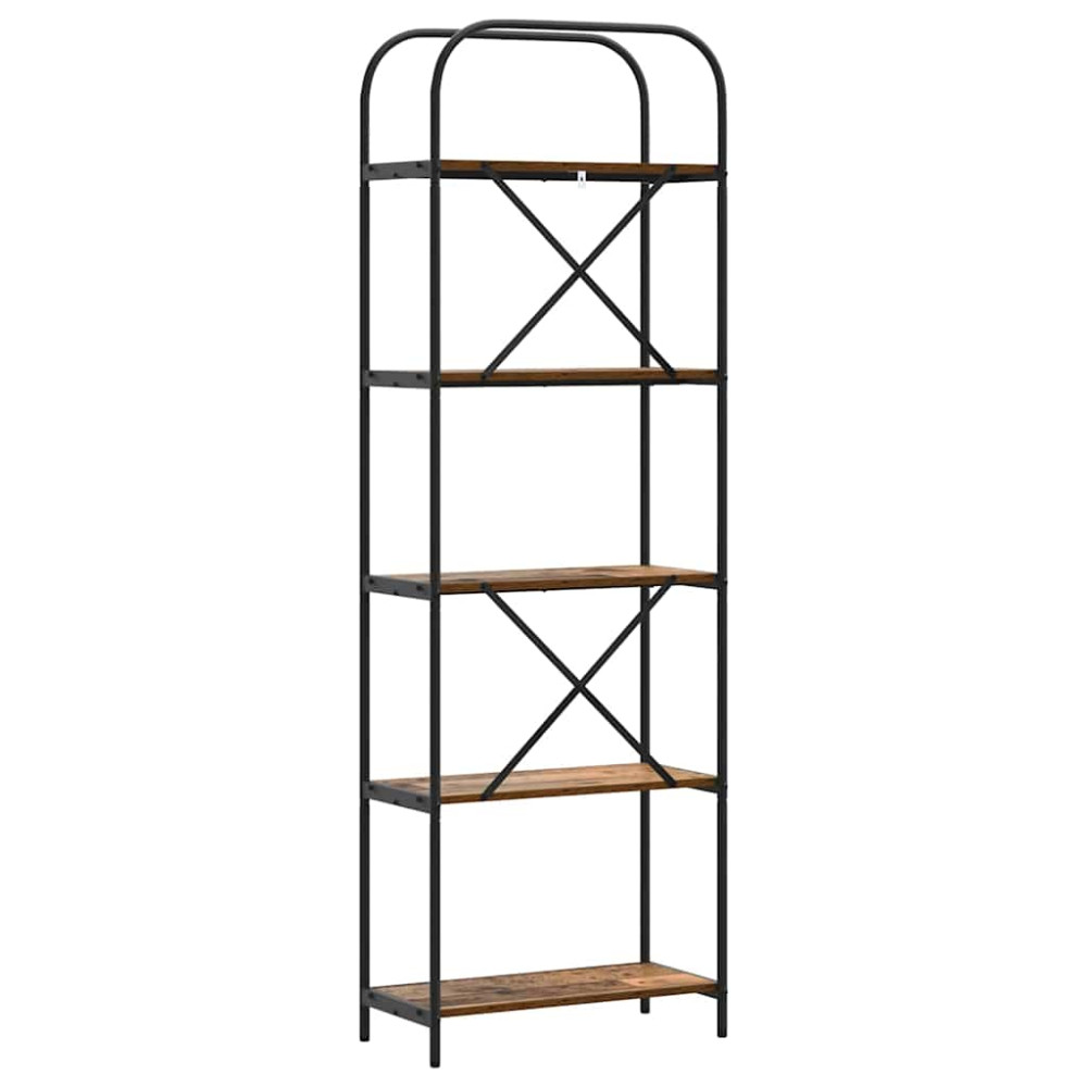 Produktbild för Hyllsystem Gammalt trä 60 x 30 x 183 cm Konstruerat trä