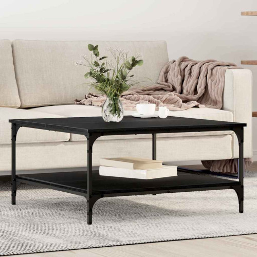 vidaXL Kaffeebord Svart ek 80 x 80 x 40 cm Konstruerat trä