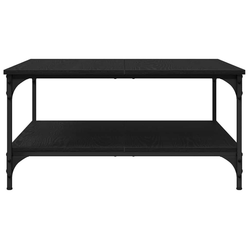 Produktbild för Kaffeebord Svart ek 80 x 80 x 40 cm Konstruerat trä