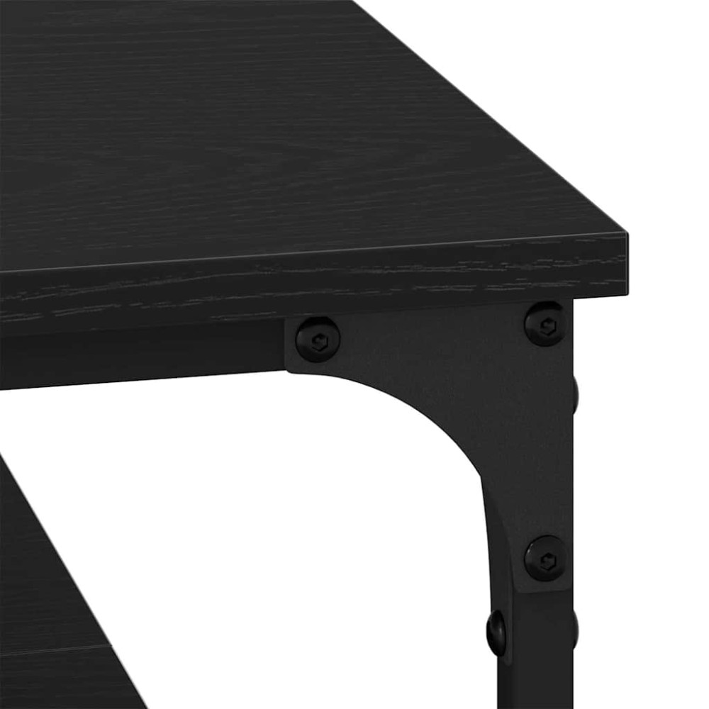 Produktbild för Kaffeebord Svart ek 80 x 80 x 40 cm Konstruerat trä