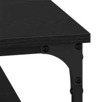 Produktbild för Kaffeebord Svart ek 80 x 80 x 40 cm Konstruerat trä