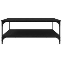 Produktbild för Kaffeebord Svart ek 100 x 100 x 40 cm Konstruerat trä