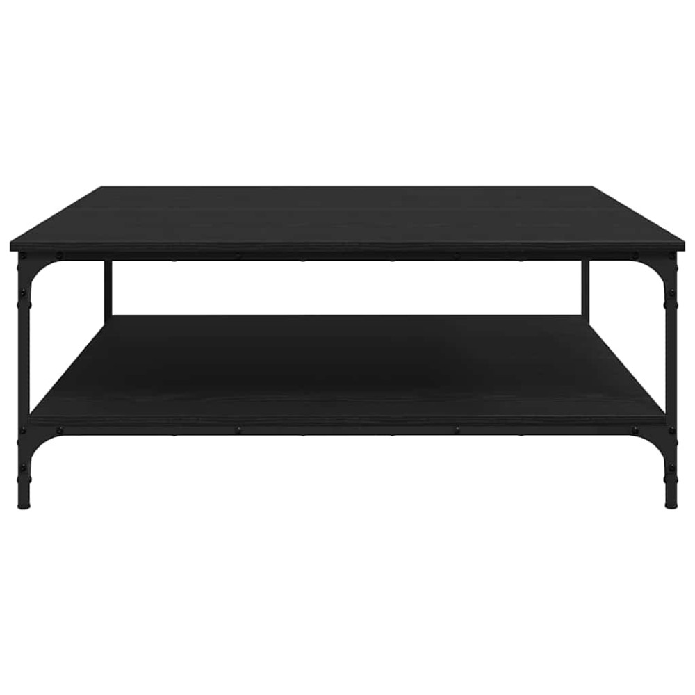 Produktbild för Kaffeebord Svart ek 100 x 100 x 40 cm Konstruerat trä