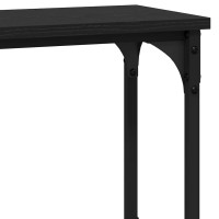 Produktbild för Konsolbord Svart ek 100 x 22,5 x 75 cm Konstruerat trä