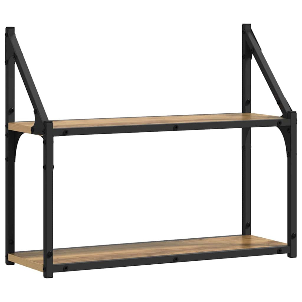 Produktbild för Vägg hylla med hylla artisan ek 60 x 21 x 51 cm Konstruerat trä