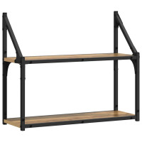 Produktbild för Vägg hylla med hylla artisan ek 60 x 21 x 51 cm Konstruerat trä