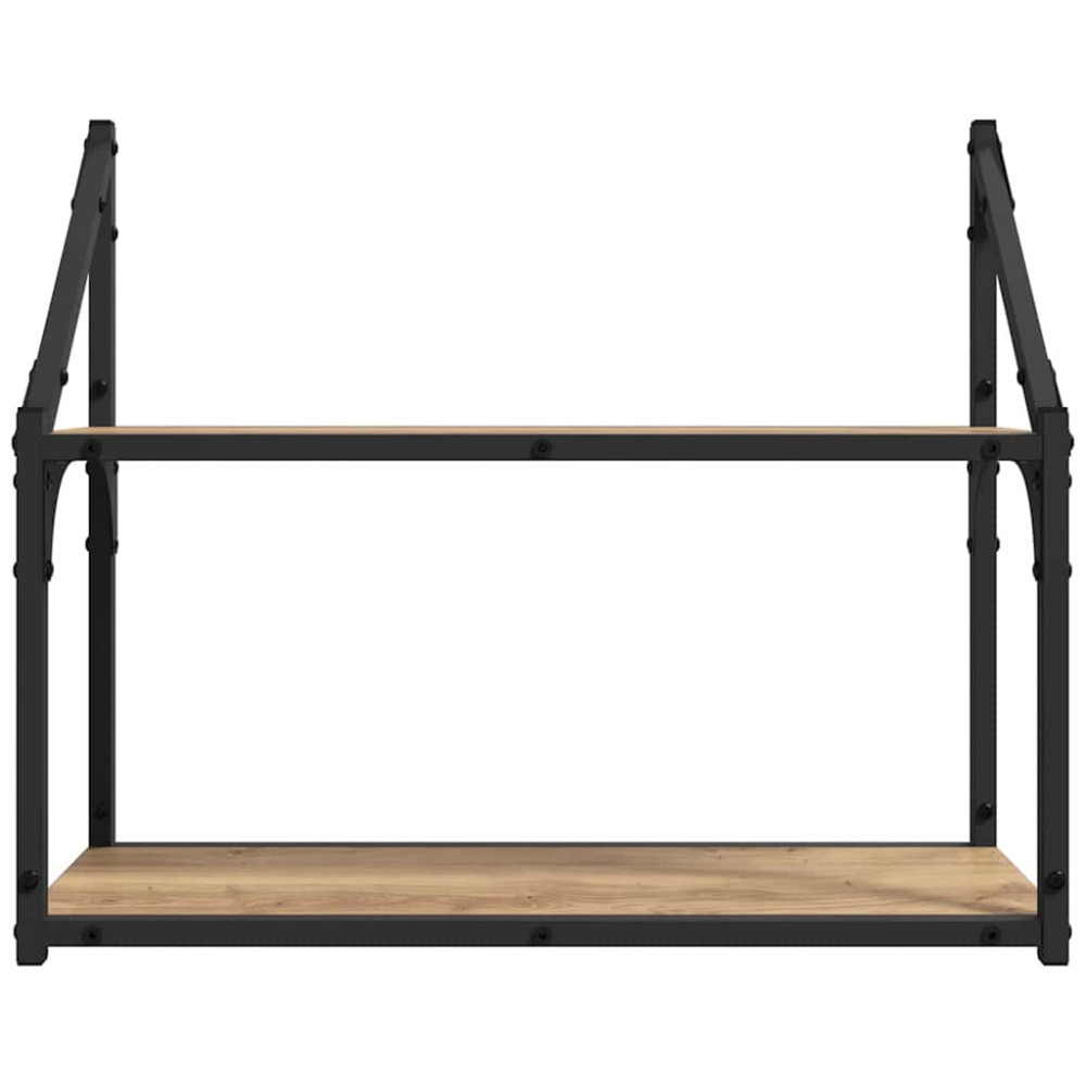 Produktbild för Vägg hylla med hylla artisan ek 60 x 21 x 51 cm Konstruerat trä