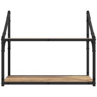 Produktbild för Vägg hylla med hylla artisan ek 60 x 21 x 51 cm Konstruerat trä