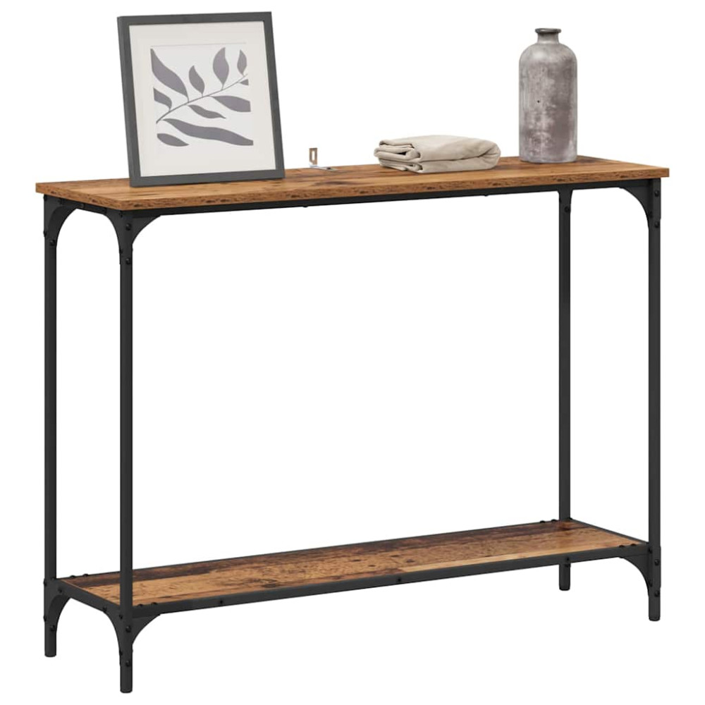 Produktbild för Konsolbord Gammalt trä 101 x 30.5 x 75 cm Konstruerat trä