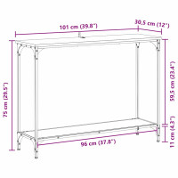 Produktbild för Konsolbord artisan ek 101 x 30.5 x 75 cm Konstruerat trä