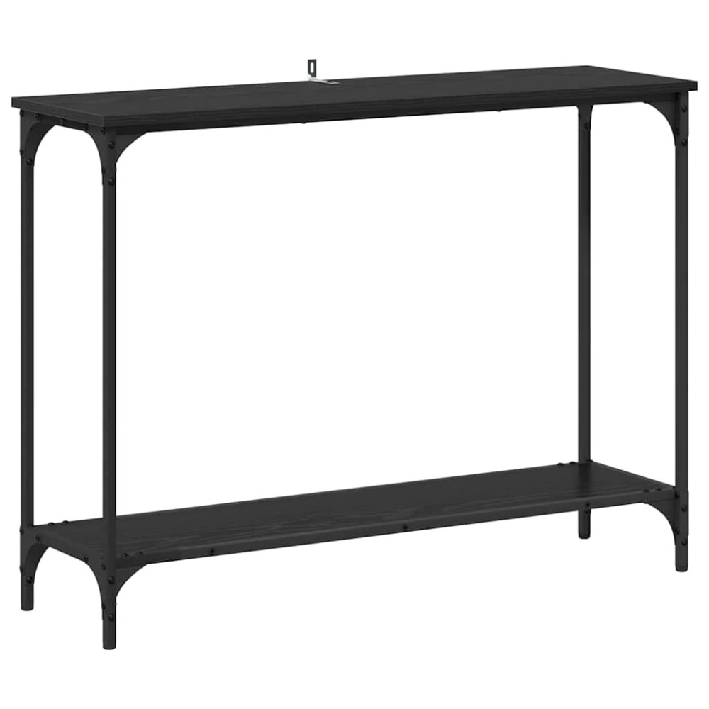 Produktbild för Konsolbord Svart ek 101 x 30.5 x 75 cm Konstruerat trä
