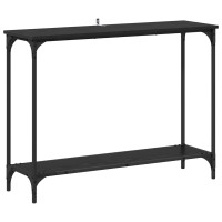 Produktbild för Konsolbord Svart ek 101 x 30.5 x 75 cm Konstruerat trä