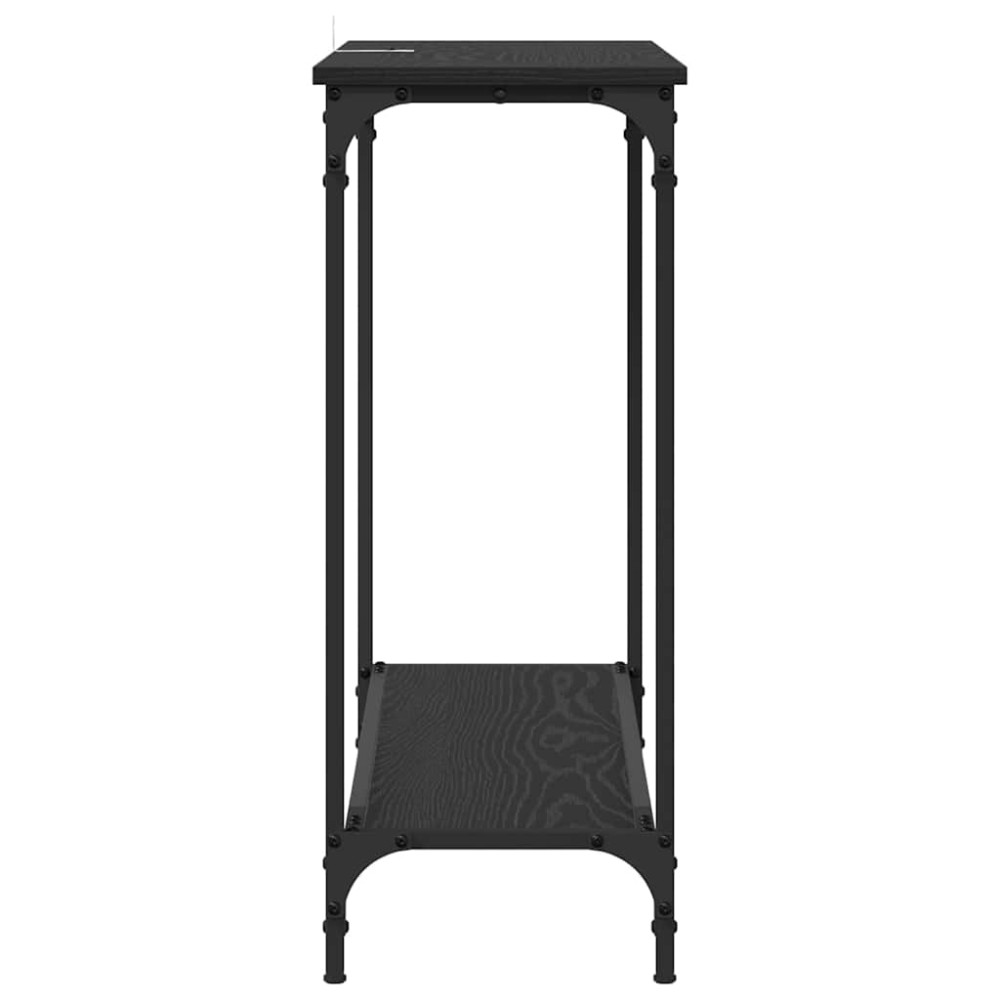 Produktbild för Konsolbord Svart ek 101 x 30.5 x 75 cm Konstruerat trä
