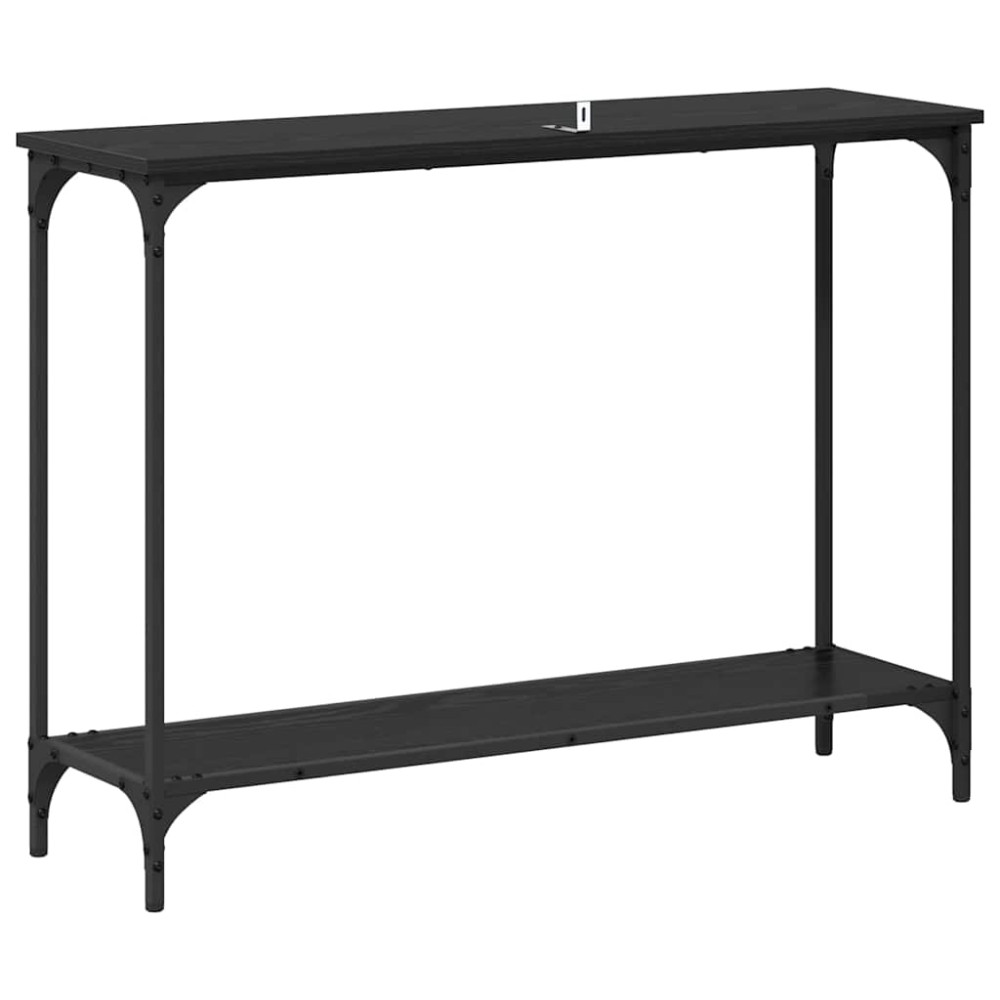 Produktbild för Konsolbord Svart ek 101 x 30.5 x 75 cm Konstruerat trä