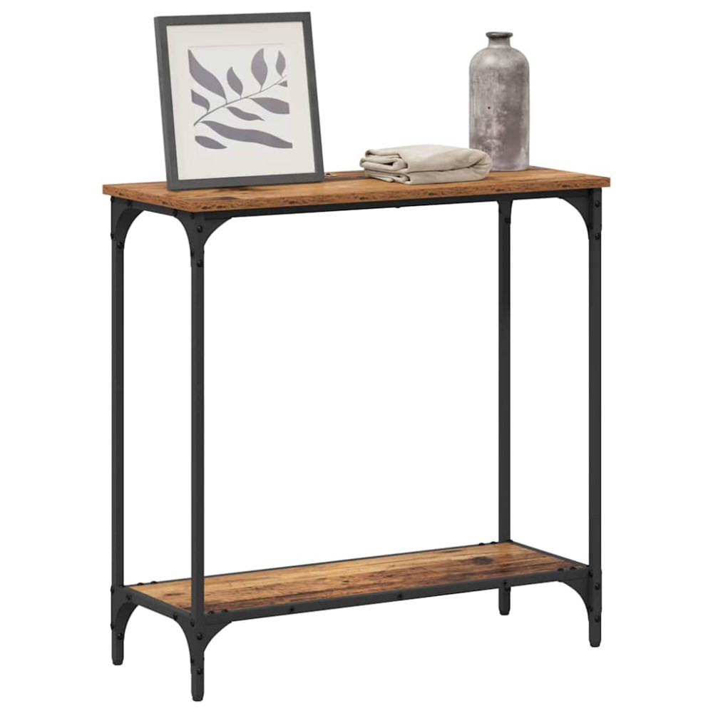 Produktbild för Konsolbord Gammalt trä 75 x 30.5 x 75 cm Konstruerat trä