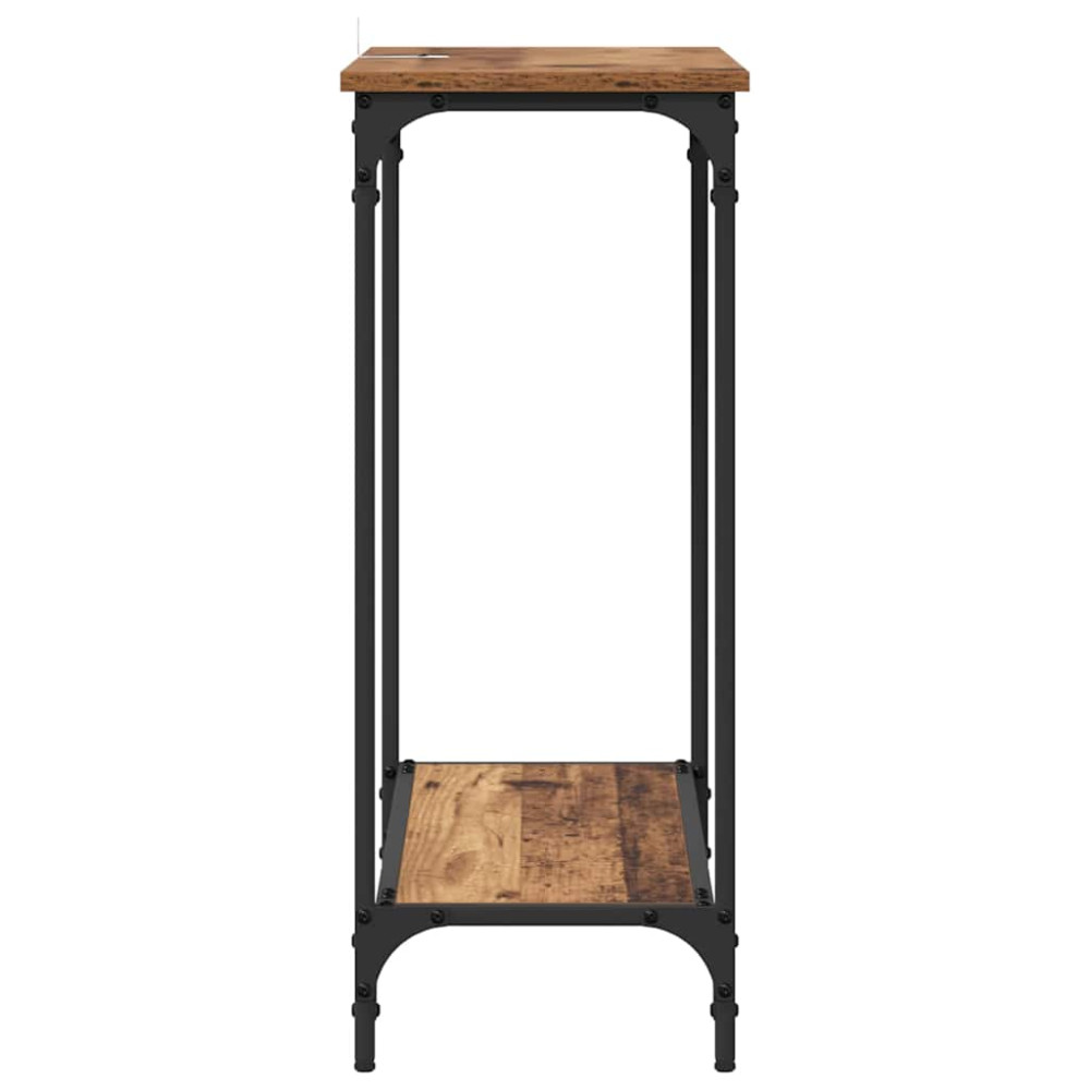 Produktbild för Konsolbord Gammalt trä 75 x 30.5 x 75 cm Konstruerat trä