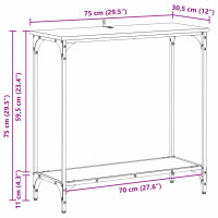 Produktbild för Konsolbord Gammalt trä 75 x 30.5 x 75 cm Konstruerat trä