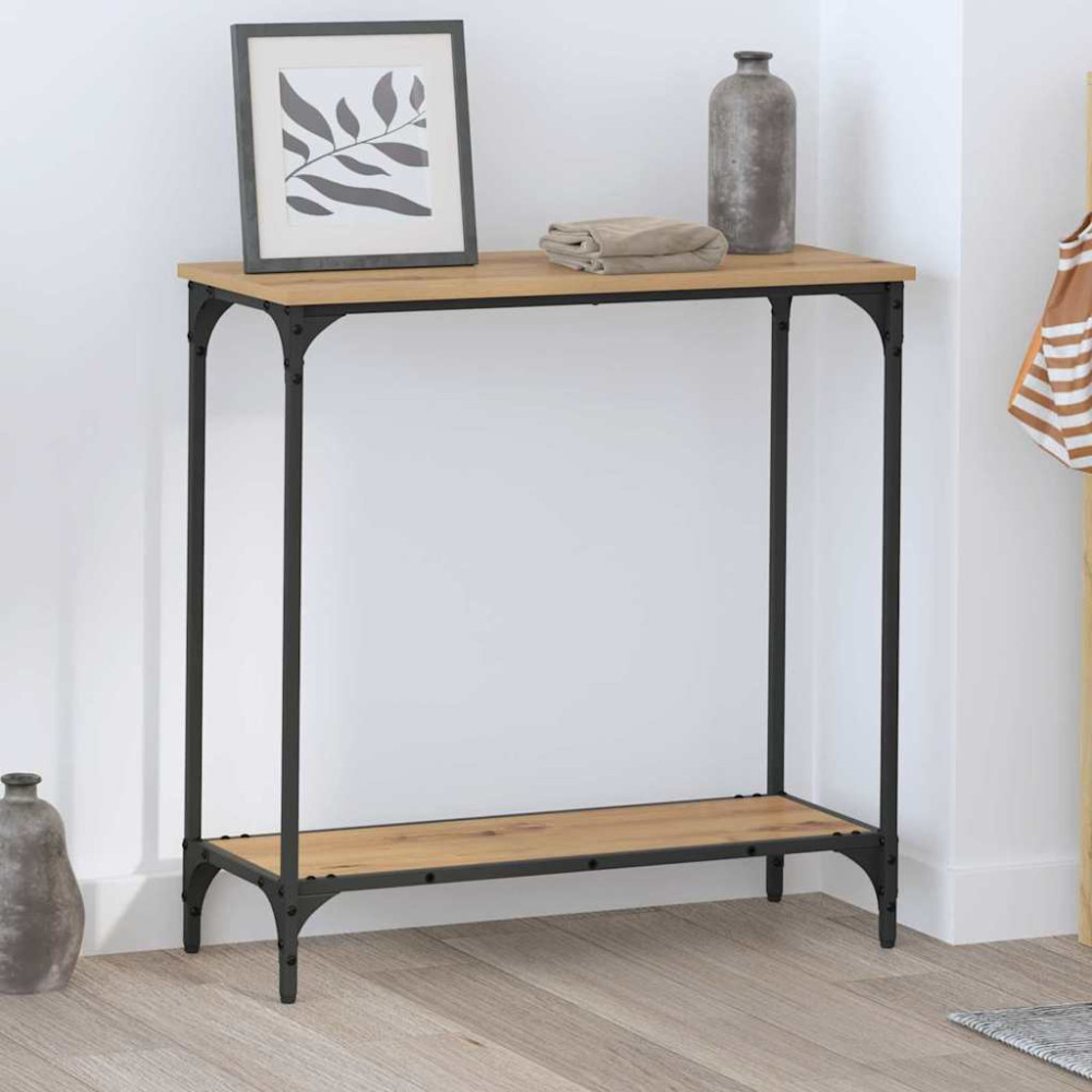 Produktbild för Konsolbord artisan ek 75 x 30.5 x 75 cm Konstruerat trä