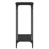 Produktbild för Konsolbord med hylla Svart ek 75 x 30.5 x 75 cm Konstruerat trä