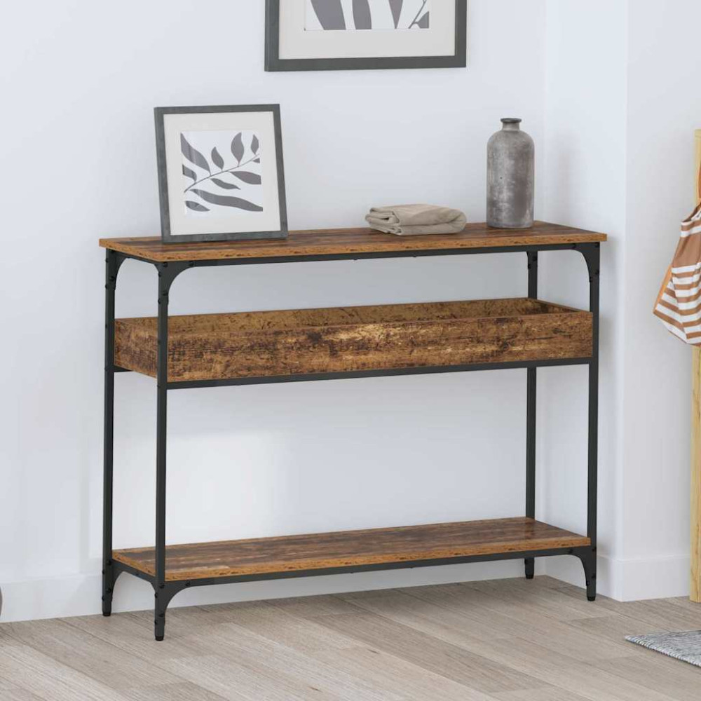 Produktbild för Konsolbord Gammalt trä 100 x 29 x 75 cm Konstruerat trä