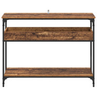 Produktbild för Konsolbord Gammalt trä 100 x 29 x 75 cm Konstruerat trä