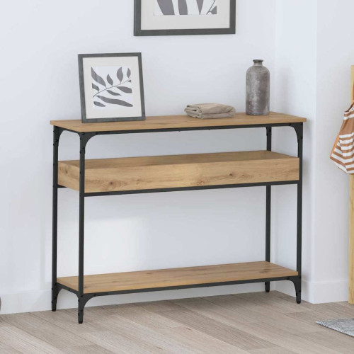 vidaXL Konsolbord artisan ek 100 x 29 x 75 cm Konstruerat trä