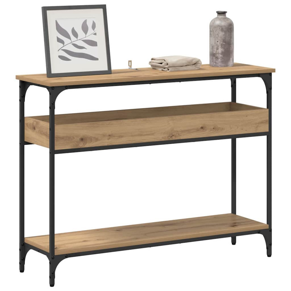 Produktbild för Konsolbord artisan ek 100 x 29 x 75 cm Konstruerat trä