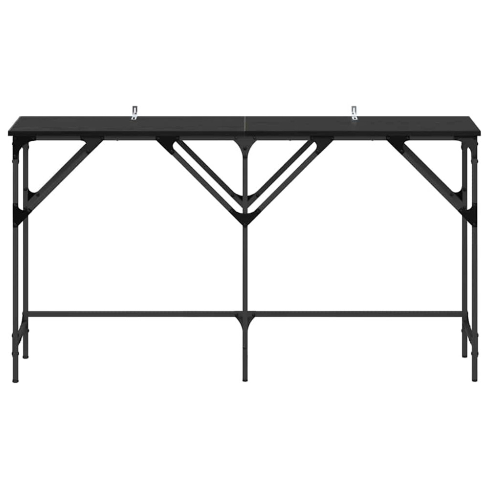 Produktbild för Konsolbord Svart Ek 140 x 29 x 75 cm Konstruerat trä