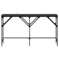 Produktbild för Konsolbord Svart Ek 140 x 29 x 75 cm Konstruerat trä