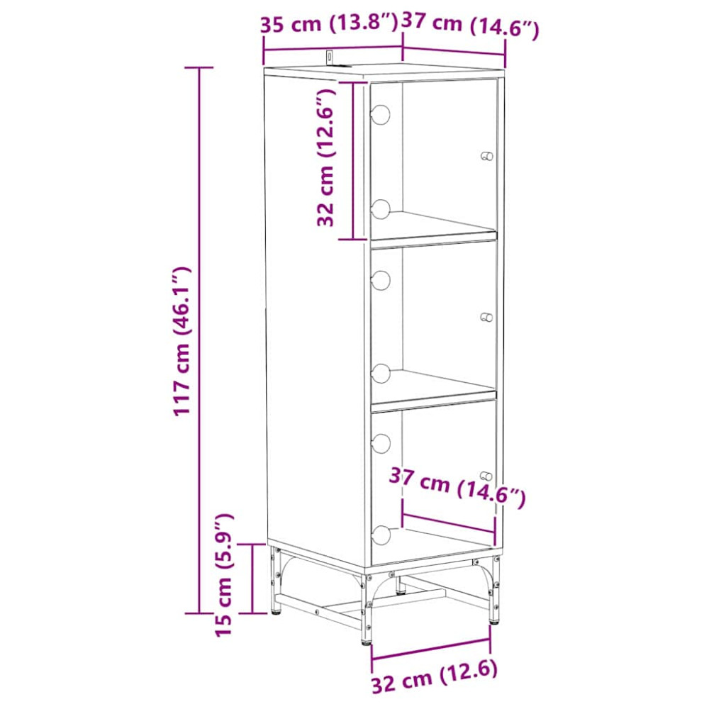 Produktbild för Sideboard Artisan Ek 35 x 37 x 117 cm