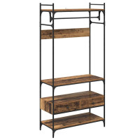 Produktbild för Garderob Gammalt trä 89 x 39 x 184.5 cm Konstruerat trä