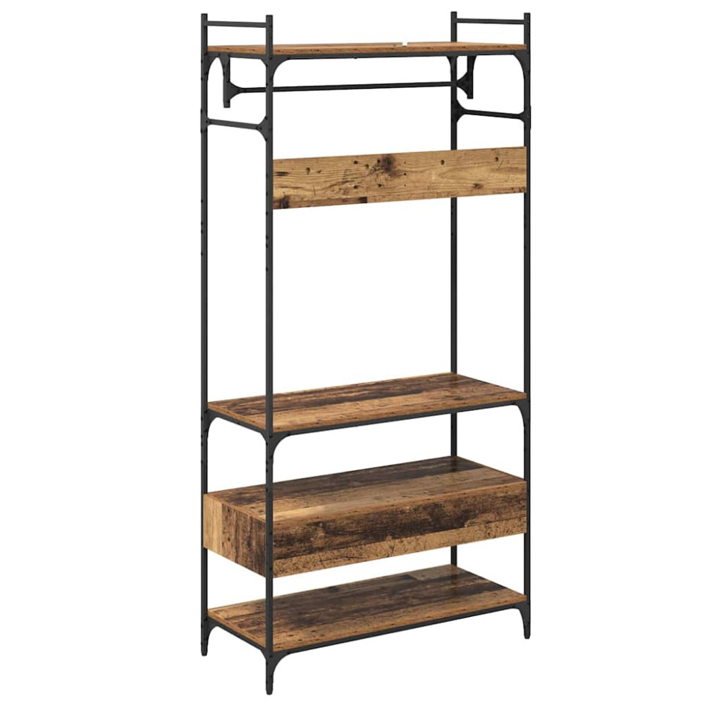 Produktbild för Garderob Gammalt trä 89 x 39 x 184.5 cm Konstruerat trä
