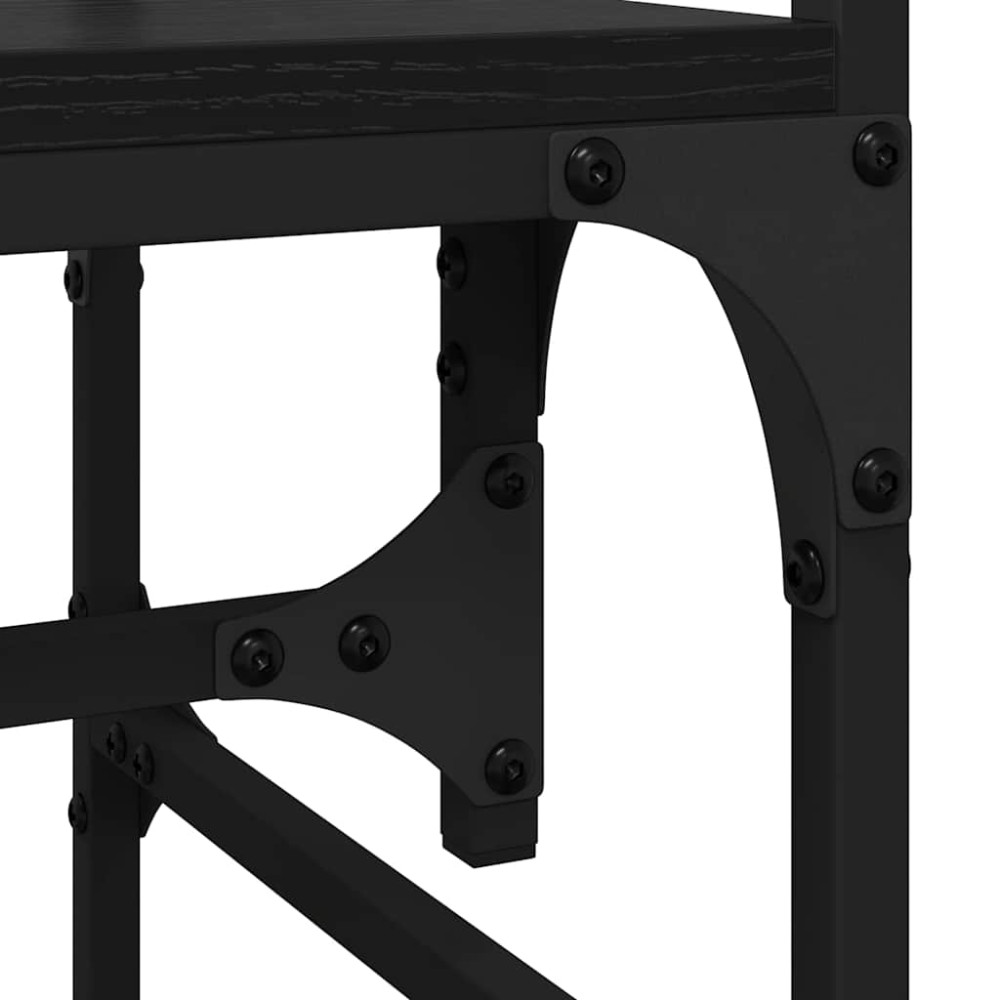 Produktbild för Garderob med låda Svart ek 89 x 39 x 184.5 cm Konstruerat trä