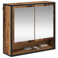 Produktbild för Vägg hylla med hylla Väggmonterad Gammalt trä 65 x 20 x 60 cm