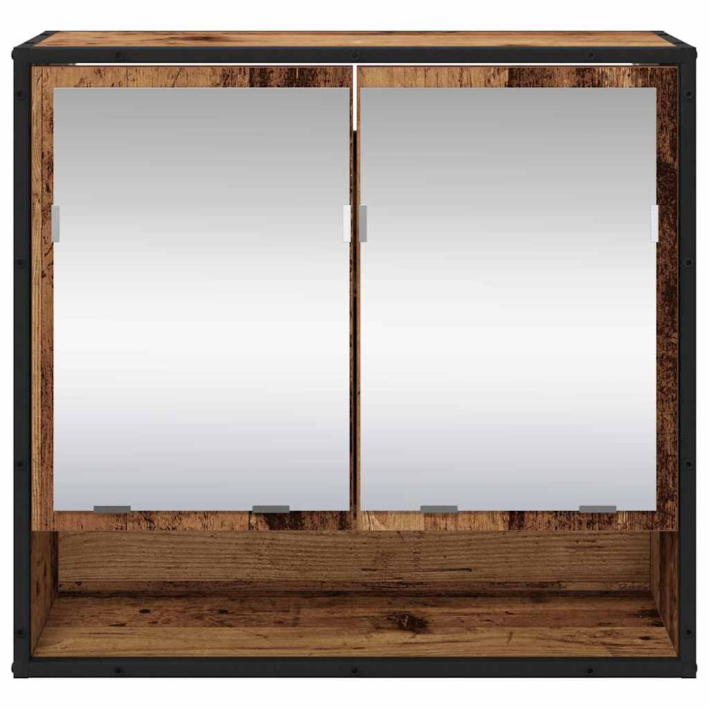 Produktbild för Vägg hylla med hylla Väggmonterad Gammalt trä 65 x 20 x 60 cm