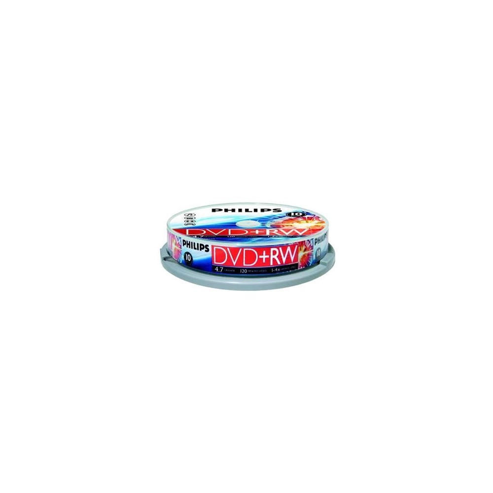 Produktbild för Philips - DVD+RW x 10 - 4.7 GB - lagringsmedier