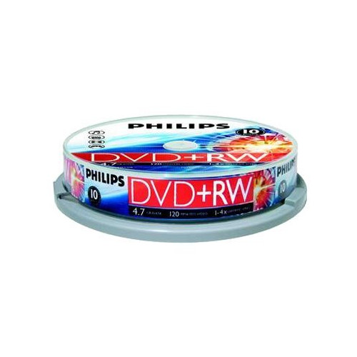 Philips - DVD+RW x 10 - 4.7 GB - lagringsmedier - DVD, Blu-Ray & VHS