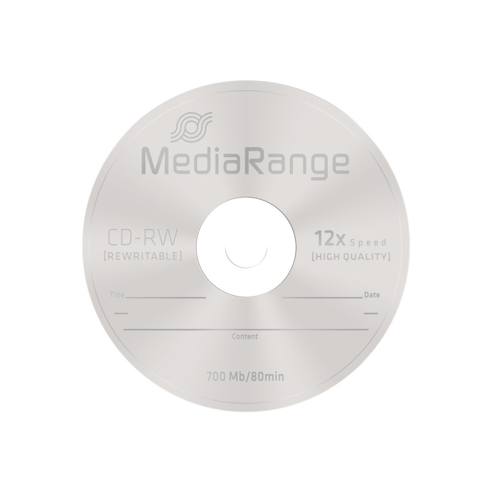 Produktbild för MediaRange - CD-RW x 10 - 700 MB - lagringsmedier