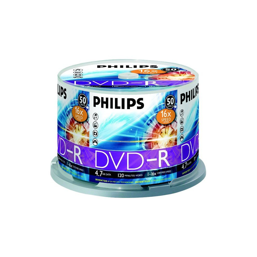Produktbild för Philips DM4S6B50F - DVD-R x 50 - 4.7 GB - lagringsmedier