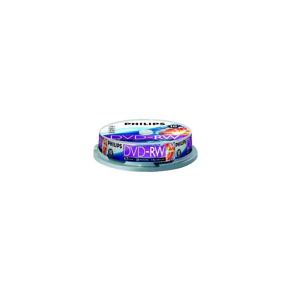 Produktbild för Philips DN4S4B10F - DVD-RW x 10 - 4.7 GB - lagringsmedier