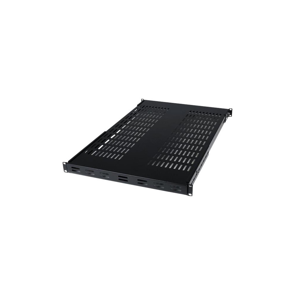 Produktbild för StarTech.com Ventilerad rackmonteringshylla med justerbart monteringsdjup, 1U - 80 kg - hylla för rack - 1U