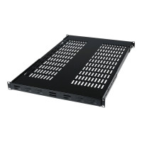 Produktbild för StarTech.com Ventilerad rackmonteringshylla med justerbart monteringsdjup, 1U - 80 kg - hylla för rack - 1U
