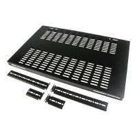 Produktbild för StarTech.com Ventilerad rackmonteringshylla med justerbart monteringsdjup, 1U - 80 kg - hylla för rack - 1U