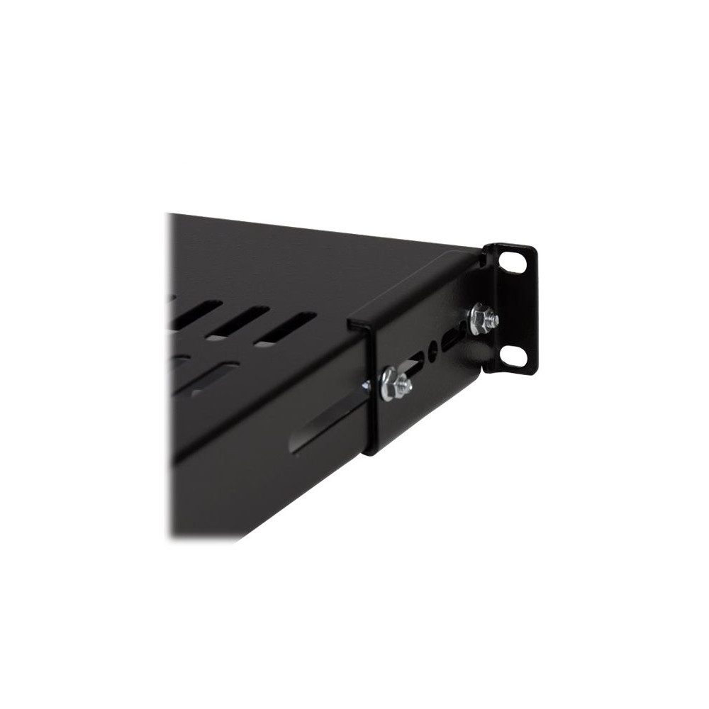 Produktbild för StarTech.com Ventilerad rackmonteringshylla med justerbart monteringsdjup, 1U - 80 kg - hylla för rack - 1U
